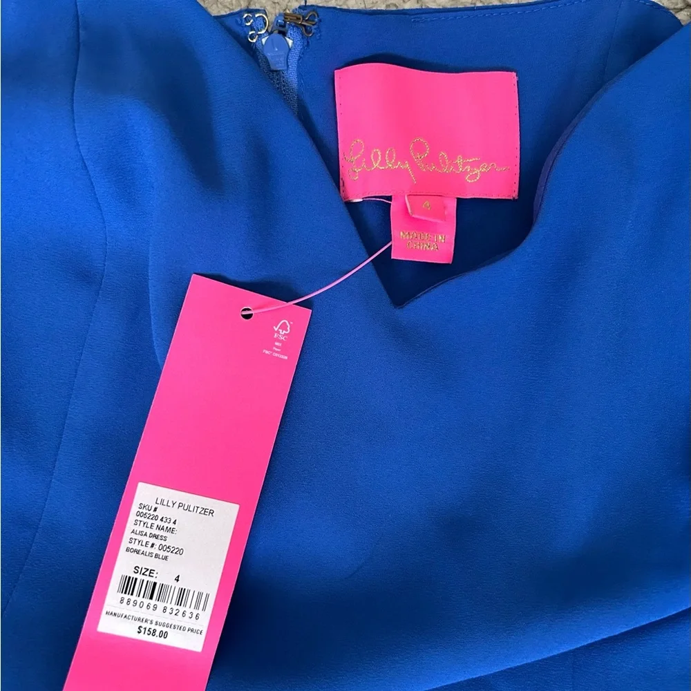 NWT Lilly Pulitzer Alisa Dress - Borealis Blue - Picture 2 of 4